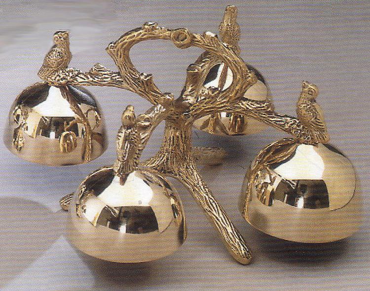 Brass Sanctuary Bell - Birds