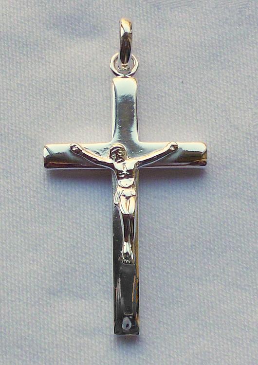 Sterling Silver Crucifix - 42mm - heavy