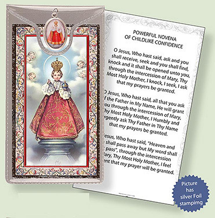 Infant of Prague Picture Medal with Prayer Card