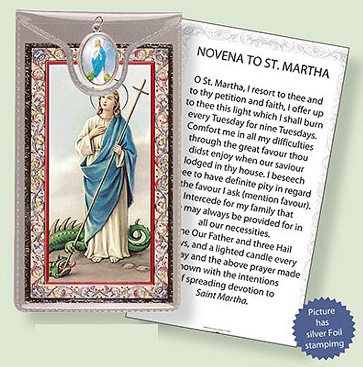 St Martha Picture Medal with Prayer Card
