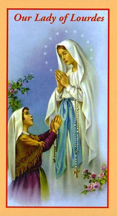 Prayer Card: Our Lady of Lourdes x 10