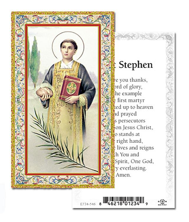St Stephen Prayer Card