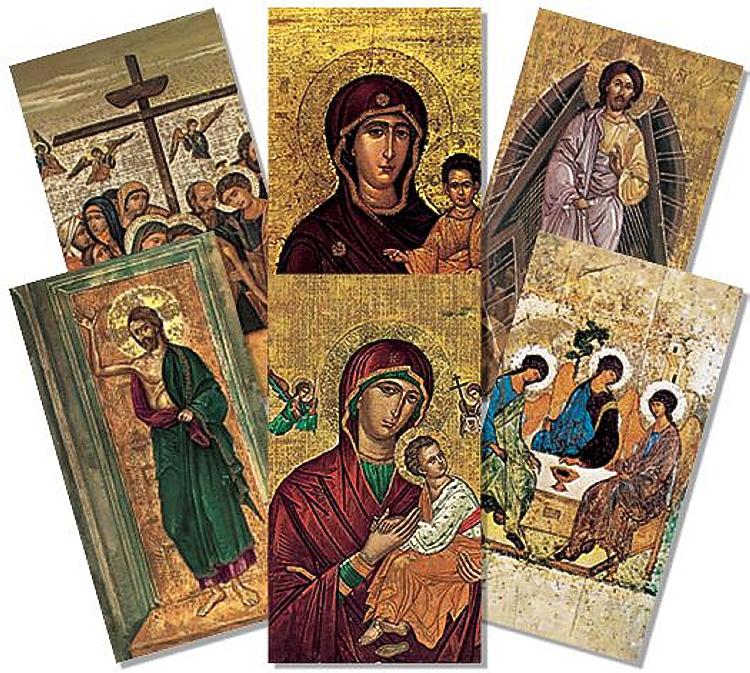 Orthodox Icon Holy Card Assorted x 10