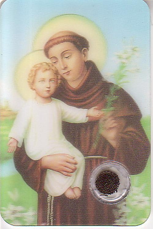 St Anthony 3D Relic Prayer Card
