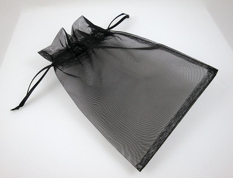 Organza bag - large black