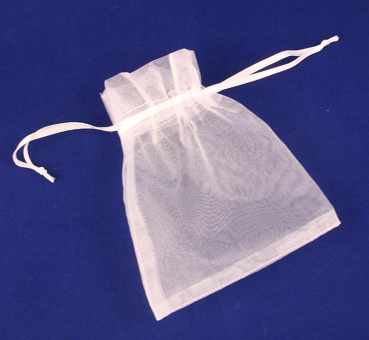 Organza bag - medium white