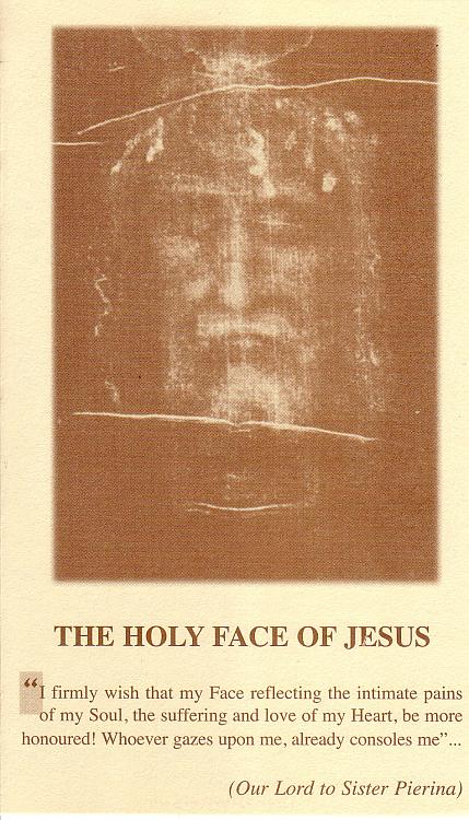 Holy Face Prayer Leaflet with St Therese Prayer x 100