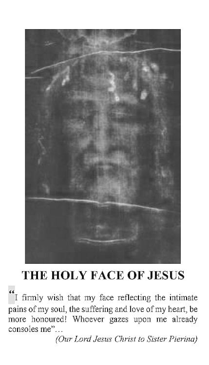 Holy Face Prayer Leaflet with St Therese Prayer x 10