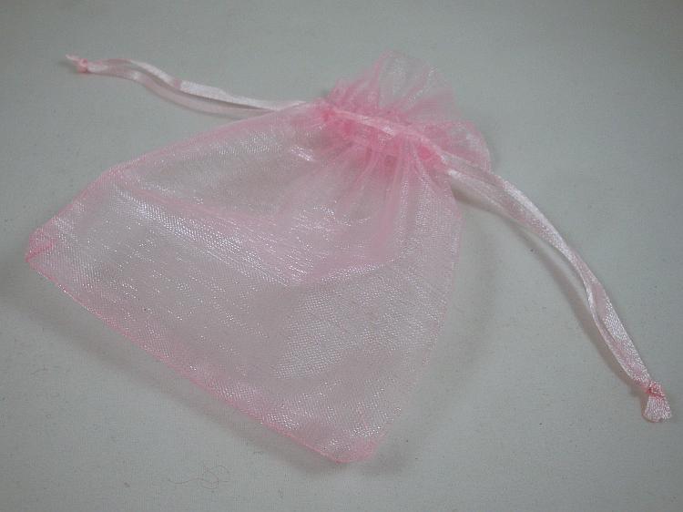 Organza bag - medium pale pink