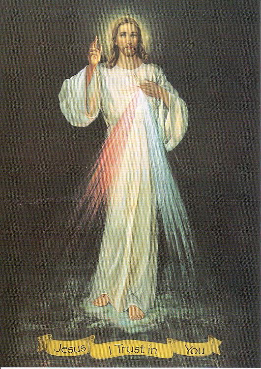 Divine Mercy Image - Romanian - 8x10