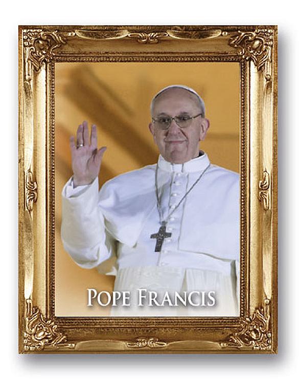 Pope Francis - Wood Framed Print - ornate