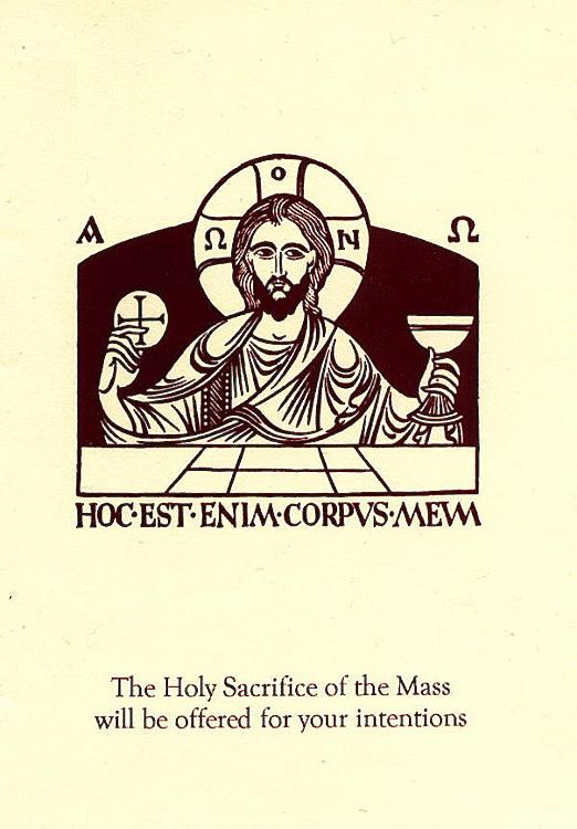 Mass Intention Card - Eucharist