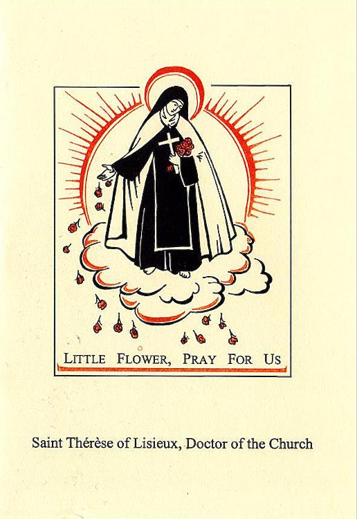 Card, Saint Therese of Lisieux