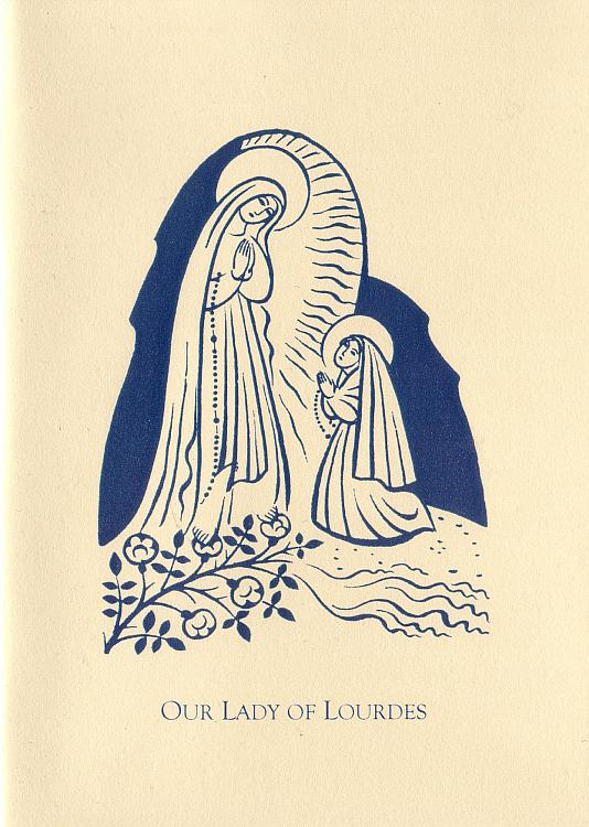 Card, Our Lady of Lourdes