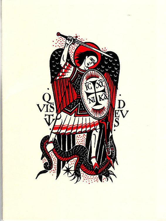 Card, Saint Michael - Quis ut Deus