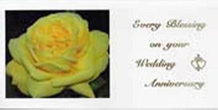 Wedding Anniversary Card - Rose