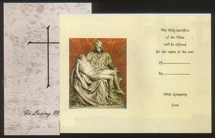 Mass Intention Card - Repose of the Soul - Pieta
