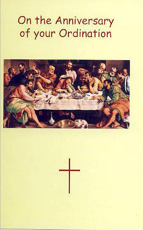 Anniversary of Ordination Card - Bassano Last Supper