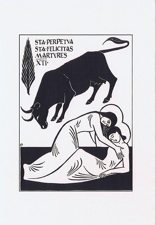 Card, Saint Perpetua and Saint Felicitas
