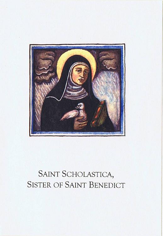 Card, Saint Scholastica