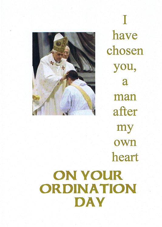 Ordination Card - I have chosen you