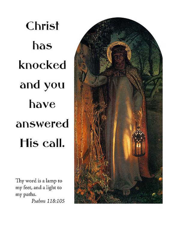 Welcome to Our Church Card - Christ has knocked
