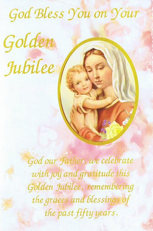 Golden Jubilee Card - Our Lady