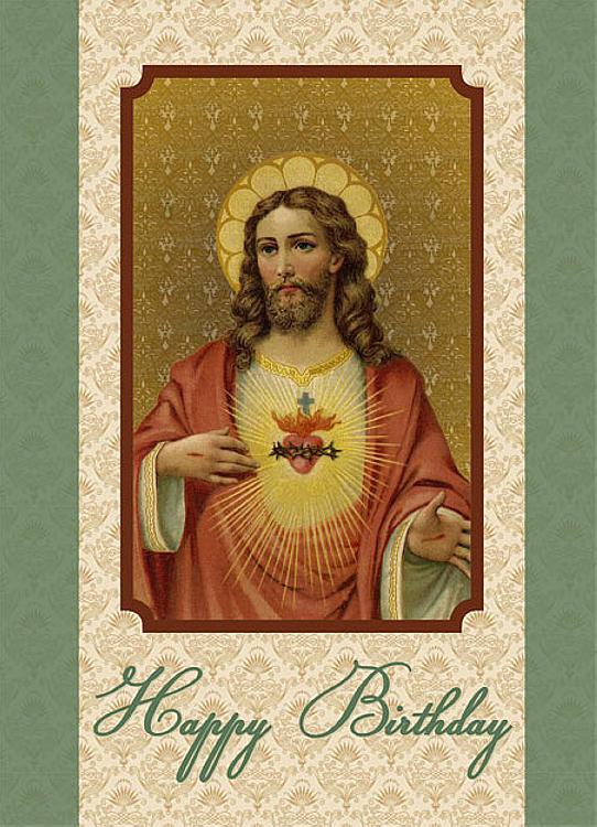 Sacred Heart Birthday Card