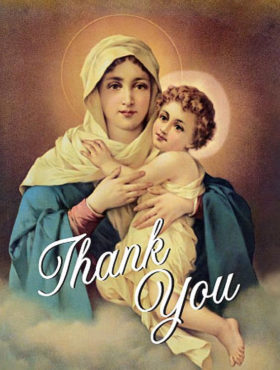 Madonna and Child Thank You Card