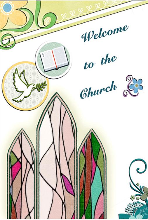 Welcome to the Church Card - Stained Glass