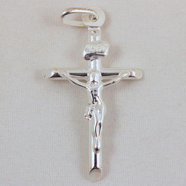 Small silver crucifix without chain