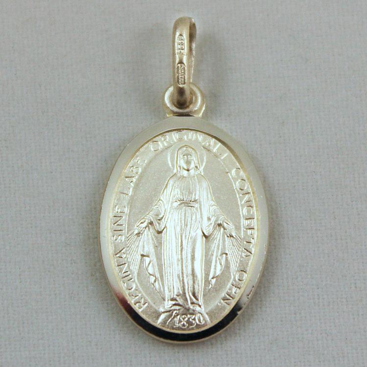Small Miraculous medal sterling silver