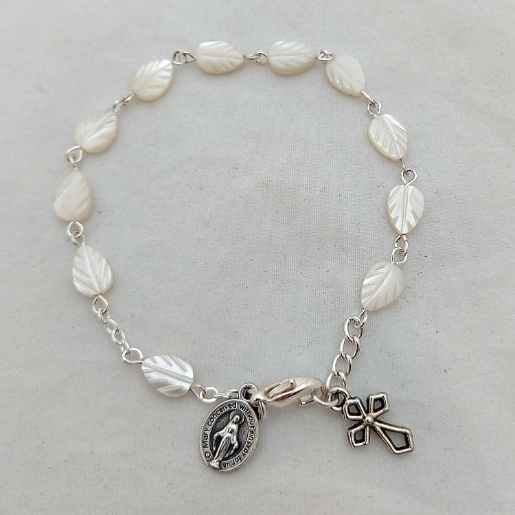 Mother of pearl rosary bracelet