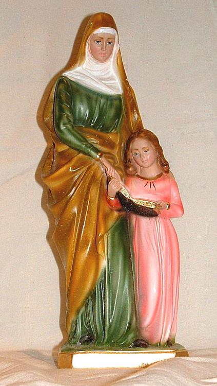 St Anne Statue, 12 inch plaster