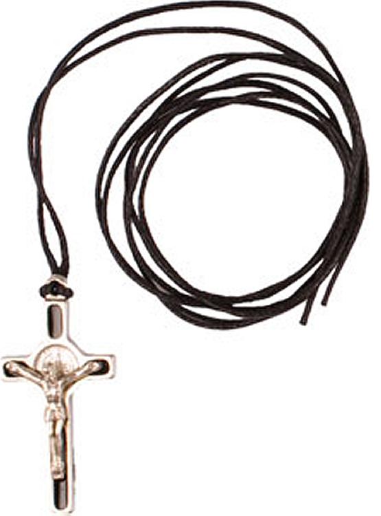St Benedict Enamel Cross - small black - 1.5 inch