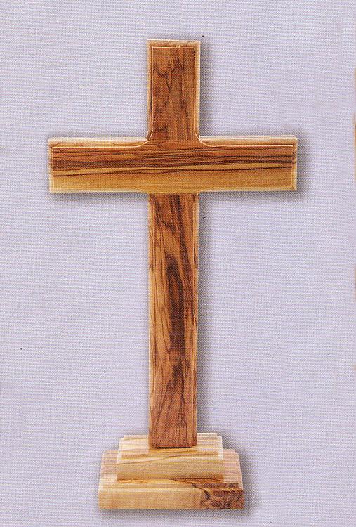 Olivewood Standing Cross - 9 inch