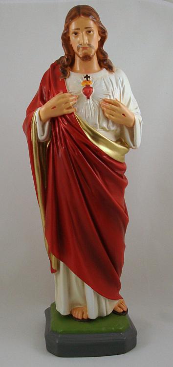 Sacred Heart Statue, 16 inch plaster