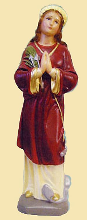 St Philomena Statue, 12.75 inch plaster
