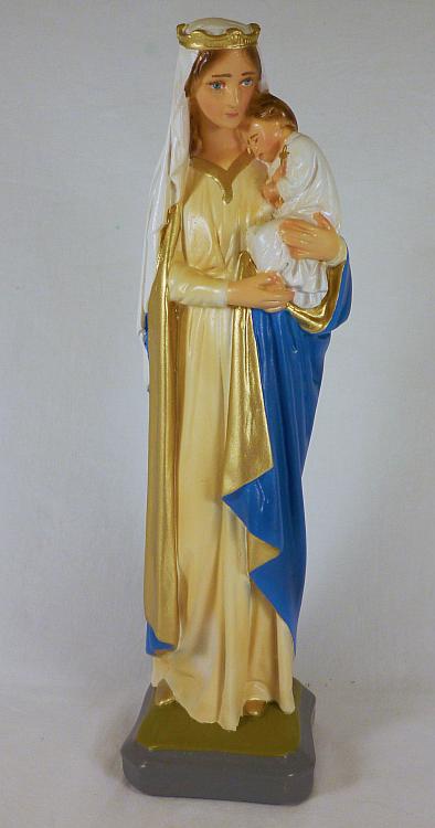 English Madonna and Child Statue, 12 inch plaster