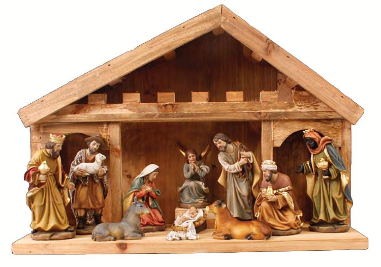 Boxed Nativity Set - 4 inch figures with stable
