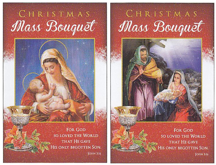 Christmas Card Pack - Mass Bouquet - Nativity (2 cards)