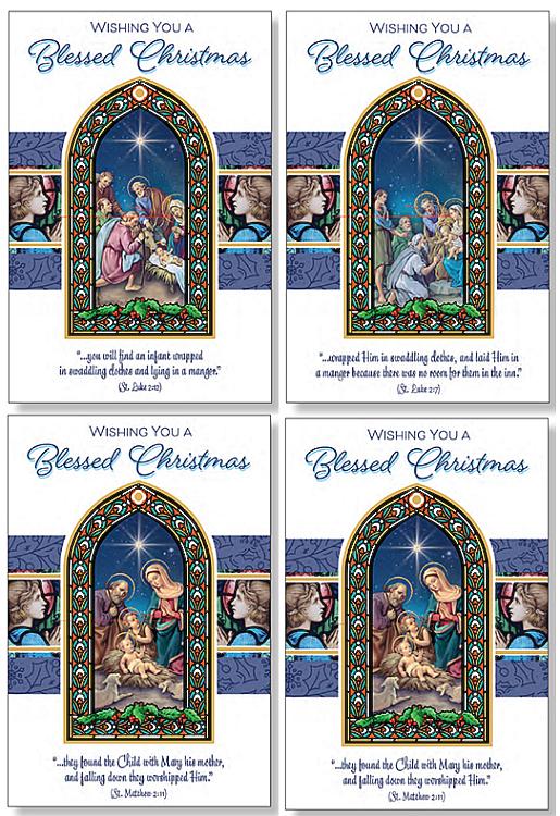 Boxed Christmas Cards Blessed Christmas (Pack of 18)