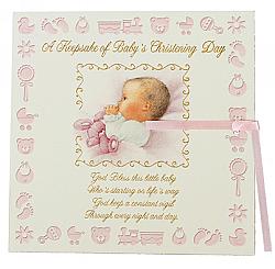 A Keepsake of Baby's Christening Day - Girl