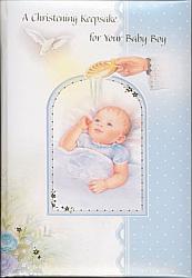 Christening Padded Keepsake - Boy