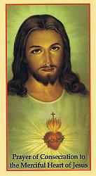 Prayer Card: Consecration to the Merciful Heart of Jesus x10