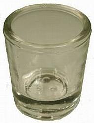 Glass votive light holder - clear glass