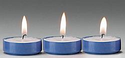 2 hour votive light - blue x 100