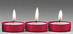 2 hour votive light - red x 10