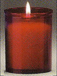 24 hour votive candle - red x 4