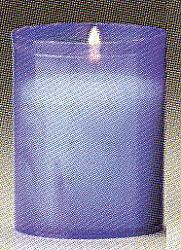 24 hour votive candle - blue x 4